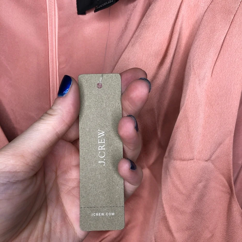 J. Crew Pink Satin Gloucester Back Crepe Jumpsuit - Picture 8 of 8